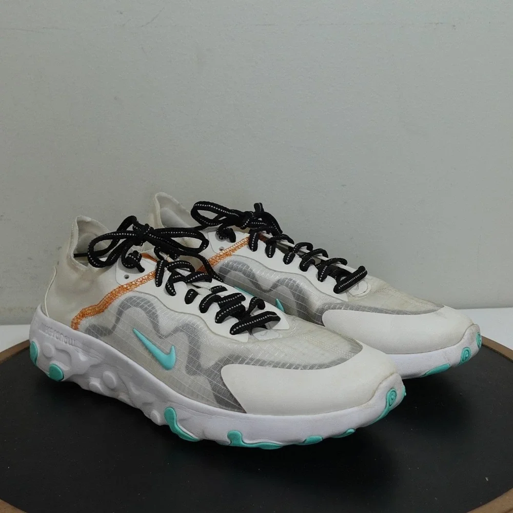 Nike React WR ISPA Women 9 Running Shoes White‎ Gray Teal Lightweight Casual